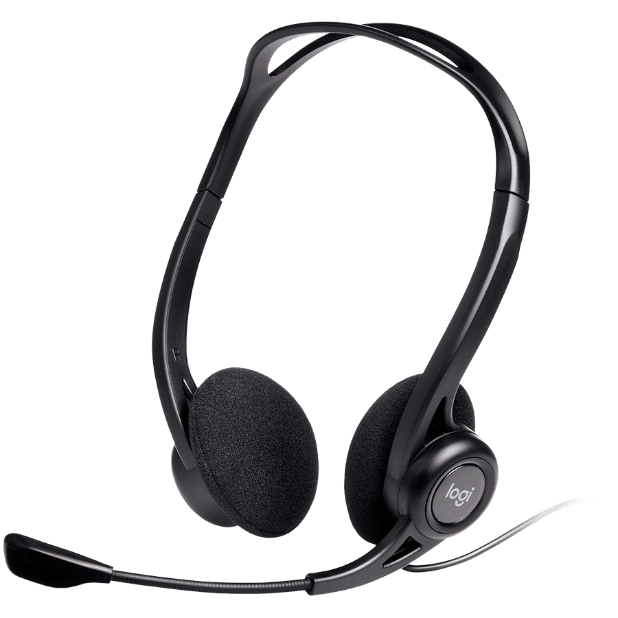 PC960 USB stereo slušalice s mikrofonom, crne