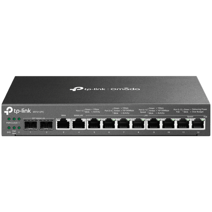 ER7212PC Omada Gigabit VPN PoE+ Ports and Controller Ability