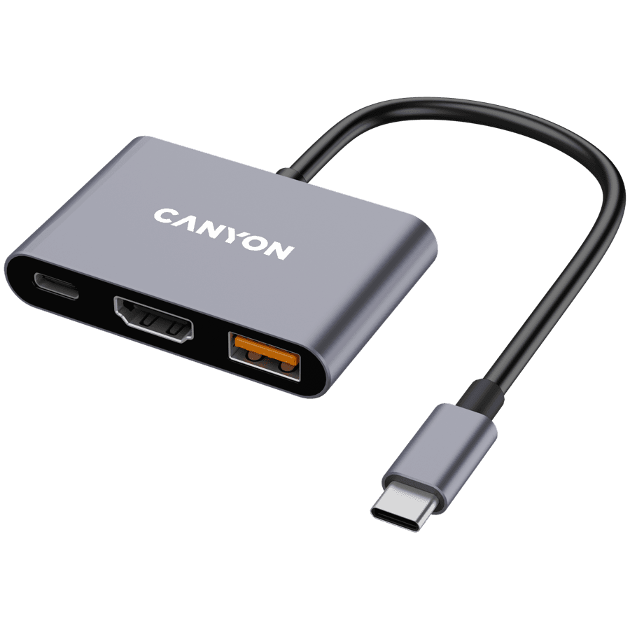 hub DS-4 3in1 USB-C Grey