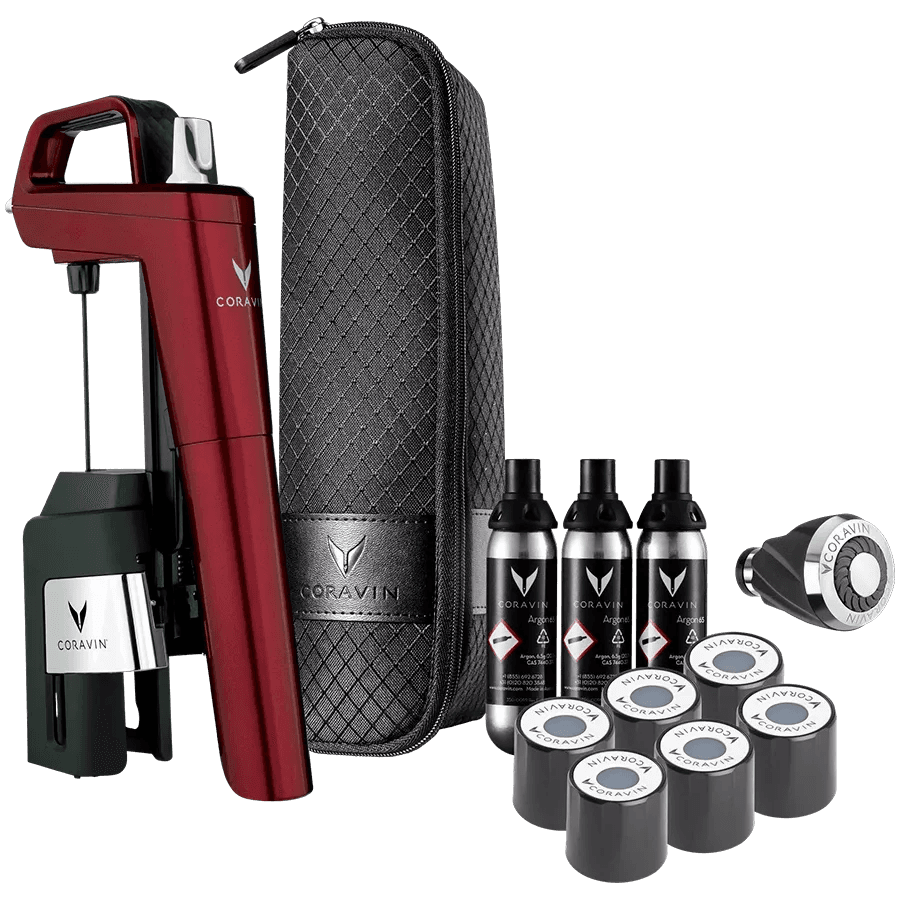 Timeless Six+ Wine Preservation System - Burgundy