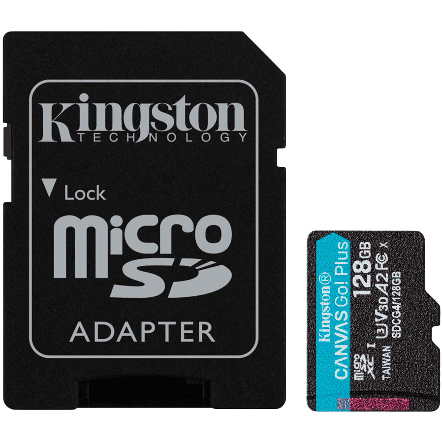 128GB microSDXC Canvas Go Plus Gen4 200MB/s A2 U3 V30 Card +