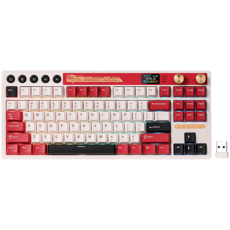 RK M87 Famicom Gaming Cream