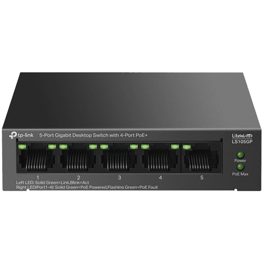 LS105GP 5-portni gigabitni preklopnik, 4x PoE+ 65 W