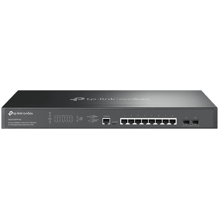 Omada 8-Port 2.5GBASE-T and 2-Port 10GE SFP+ L2+ Managed 8-Port PoE+