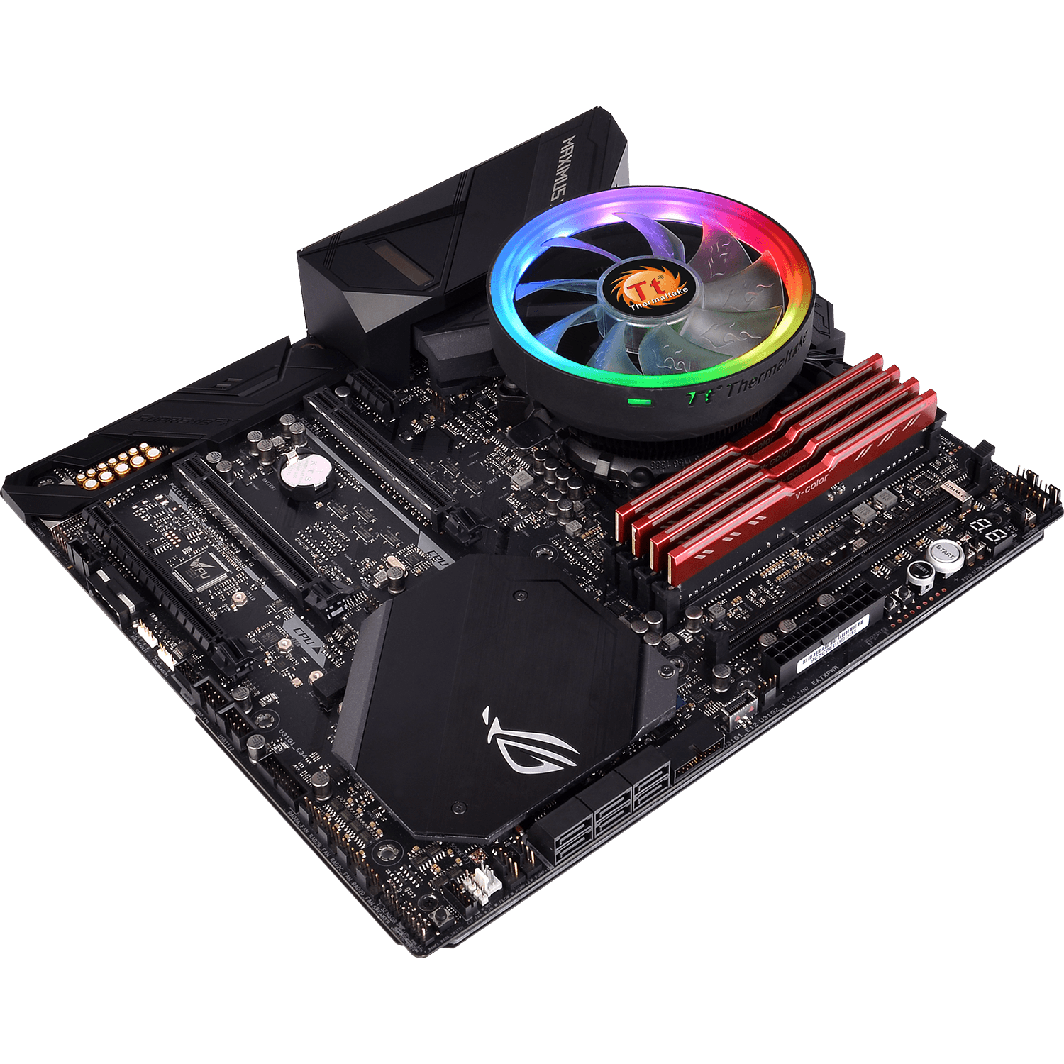 HLADNJAK ZA PROCESOR UX 100 Air cooler/12025/1800rpm/ARGB Fan 5V LED MB… — fotografija 6