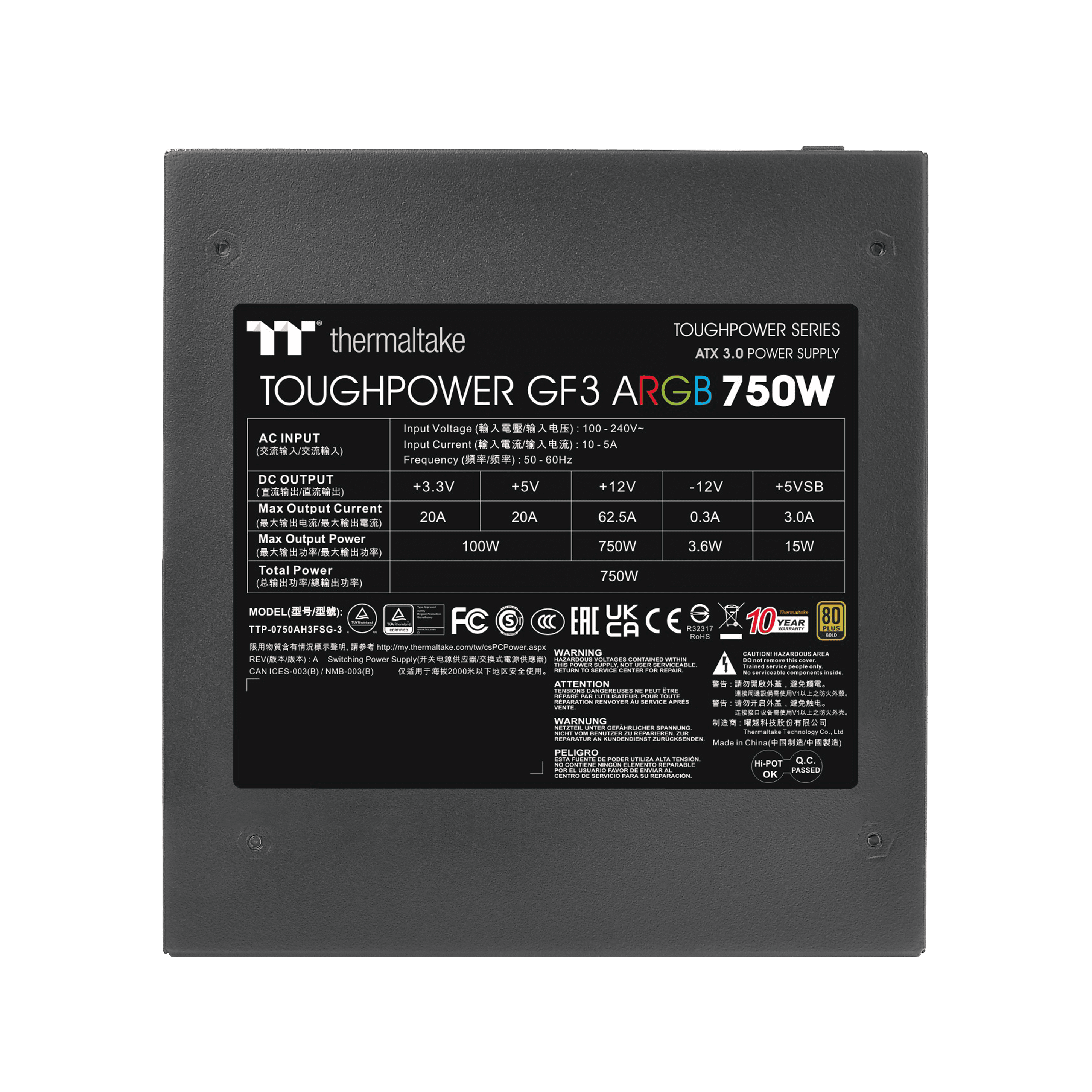 NAPAJANJE TOUGHPOWER GF3 ARGB 750W — fotografija 4