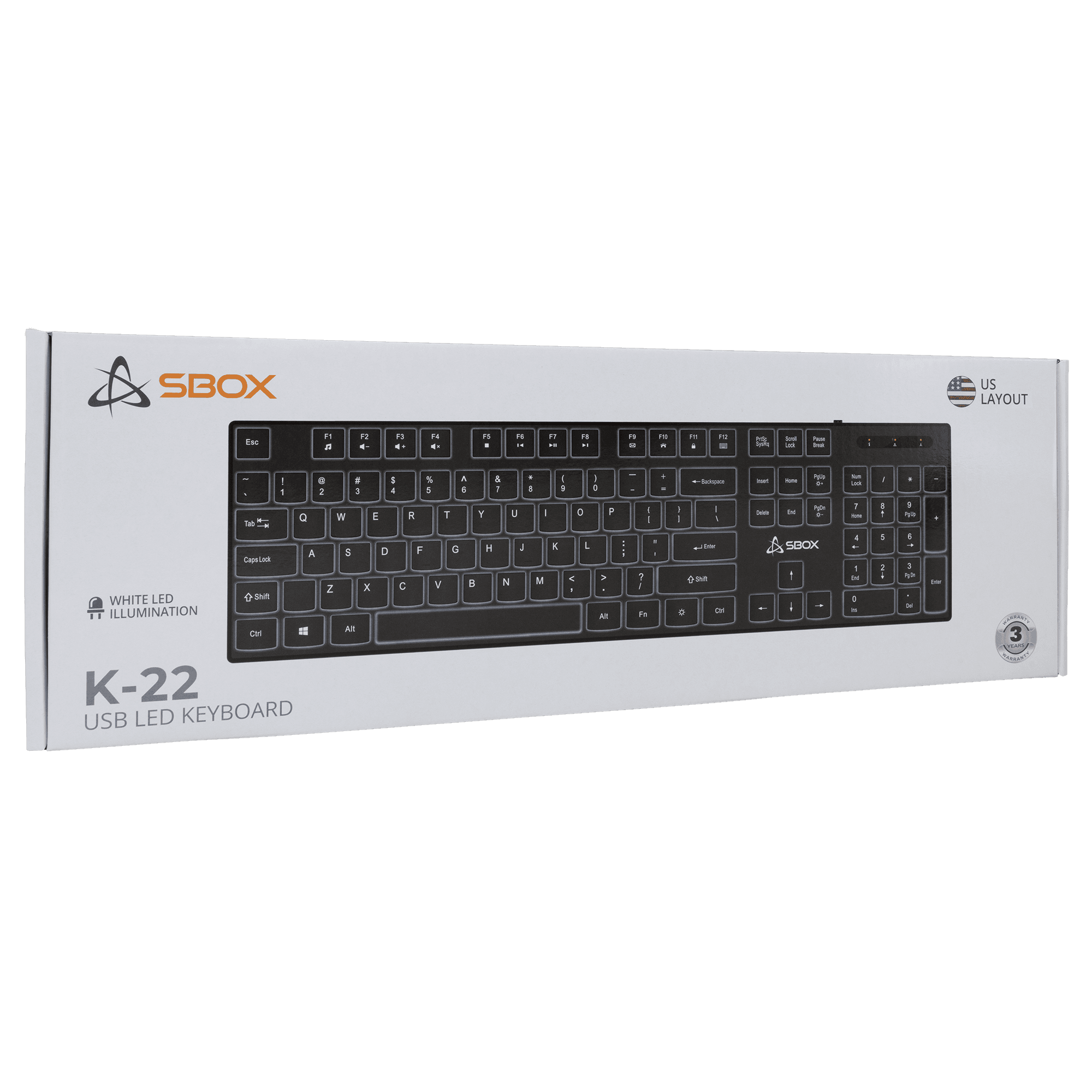 TIPKOVNICA SBOX K-22 CRNA / US — fotografija 6