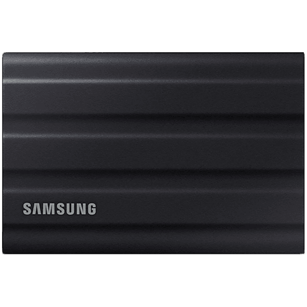 SAMSUNG T7 Shield Ext SSD 2000 GB USB-C black 1050/1000 MB/s 3 yrs, included USB Type C-to-C and Type C-to-A cables, Rugged storage featuring IP65 rated dust and water resistance and up to 3-meter drop resistant