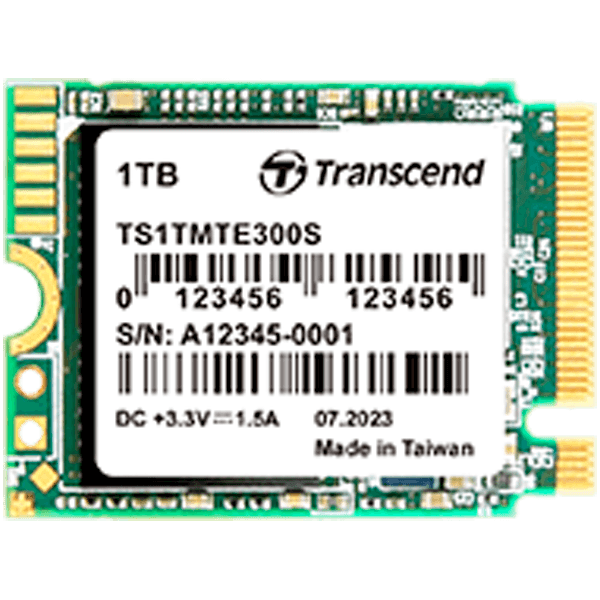 Transcend 1TB, M.2 2230, PCIe Gen3x4, NVMe, TLC, DRAM-less