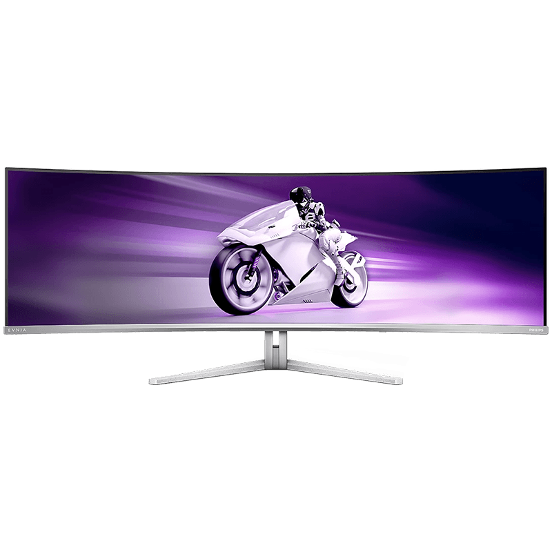 Philips Monitor Evnia 49M2C8900L/00 49" QD-OLED, 32:9, 5120x1440 (Dual QHD), 144hz 0.03ms, 250 cd/m² (typical), 1,500,000:1, 2x HDMI 2.1, DisplayPort 1.4, USB-C (90W), 4x USB 3.2, Speakers (2x 7.5W tweeters, 2x 7.5W woofers), White Design, Adaptive