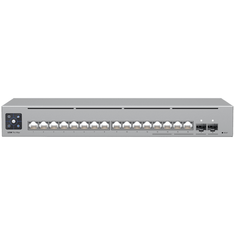 Ubiquiti 16-port, Layer 3 Etherlighting switch 2.5 GbE and versatile mounting options, 4x 2.5 GbE RJ45 ports, 12x GbE RJ45 ports, 2x 10G SFP+ ports