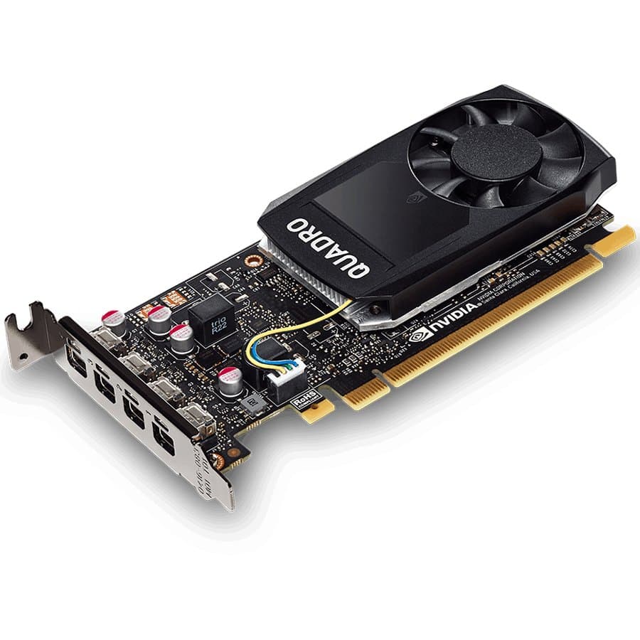 PNY NVIDIA QUADRO P1000 4GB GDDR5, 128-bit, PCIEx16 3.0, mini DP 1.4 x4, Active cooling, TDP 47W, LP, Retail (4 × mDP to DP, 1 x mDP to DVI-D SL, 1 x LP Bracket, 1 × Driver & Quick Installation Guide included)
