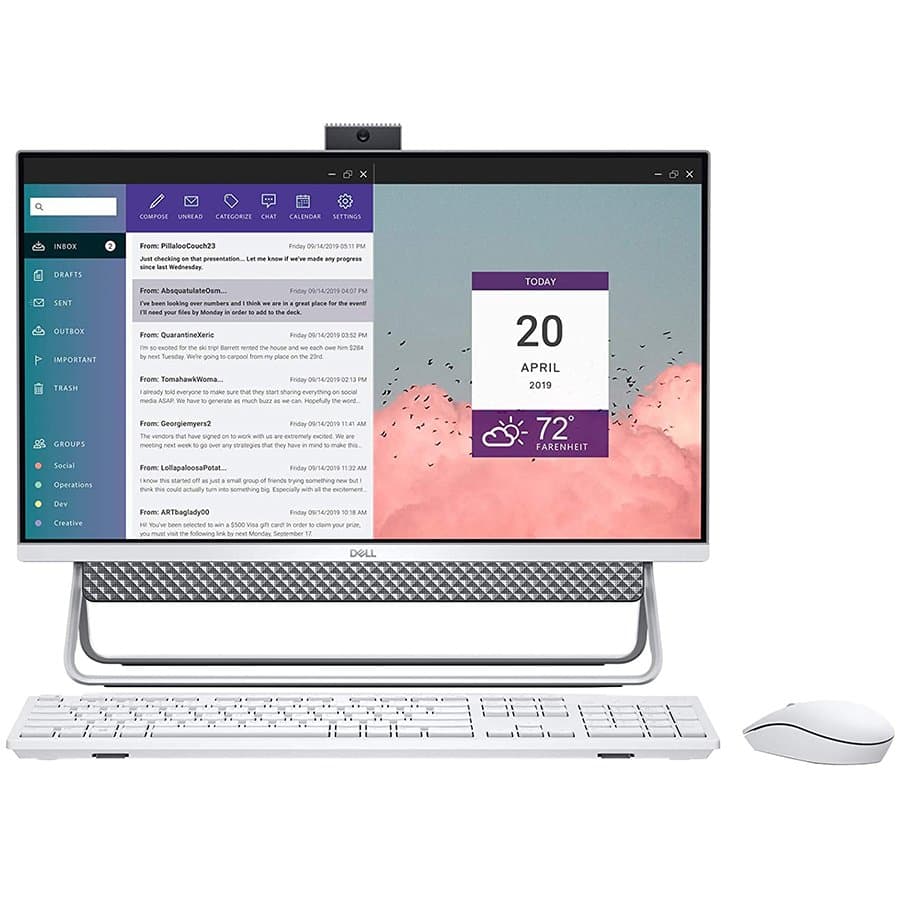 DELL Inspiron AIO DT 5400 23.8in FHD(1920x1080), Intel Core i5-1135G7(8MBCache, up to 4.2 GHz), 8GB (1x8GB) DDR4 2666MHz, 512GB M.2 PCIe NVMe SSD, 2GB NVIDIA GeForce MX330, Cam, Intel Wi-Fi 6 2x2 (Gig+), BT, K+M, Win10Pro, Silver, 3Y