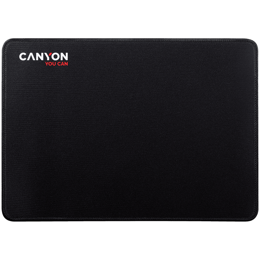 CANYON MP-4, Mouse pad,350X250X3MM,Multipandex,fully black with our logo (non gaming),blister cardboard