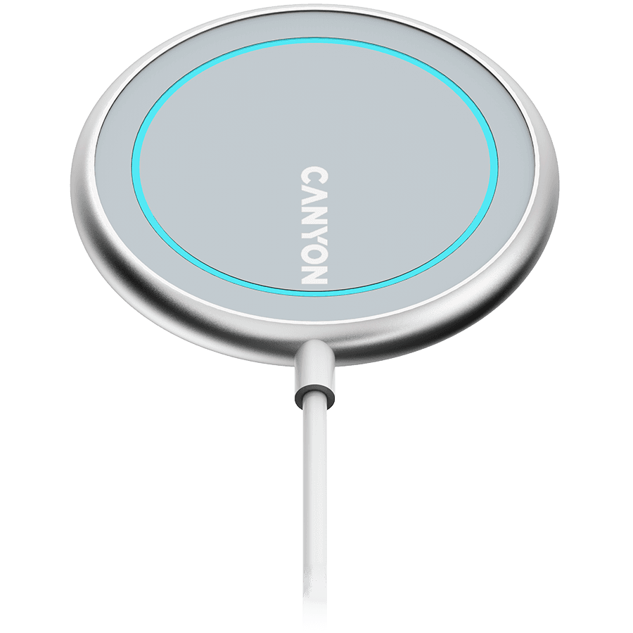 CANYON wireless charger WS-100 15W Magnetic Silver