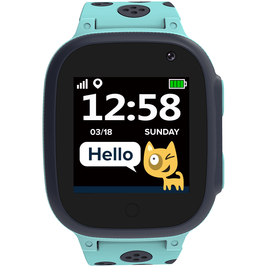 CANYON Sandy KW-34, Kids smartwatch, 1.44 inch colorful screen,  GPS function, Nano SIM card, 32+32MB, GSM(850/900/1800/1900MHz), 400mAh battery, compatibility with iOS and android, Blue, host: 52.9*40.3*14.8mm, strap: 230*20mm, 42g