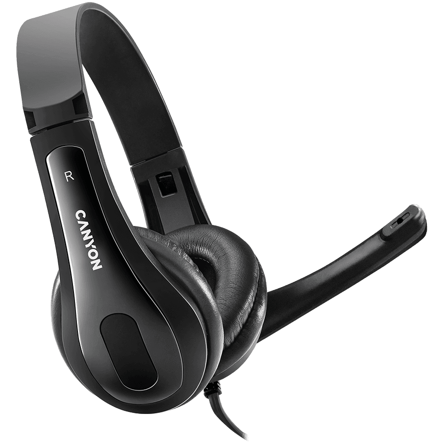 CANYON PC headset CHSU-1 PC Mic USB 2m Black