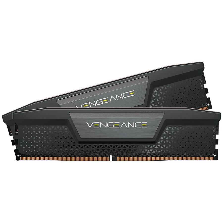 CORSAIR DDR5, 4800MT/s 32GB 2x16GB DIMM, 40-40-40-77, Std PMIC, XMP 3.0, VENGEANCE DDR5 Black Heatspreader, Black PCB, 1.1V