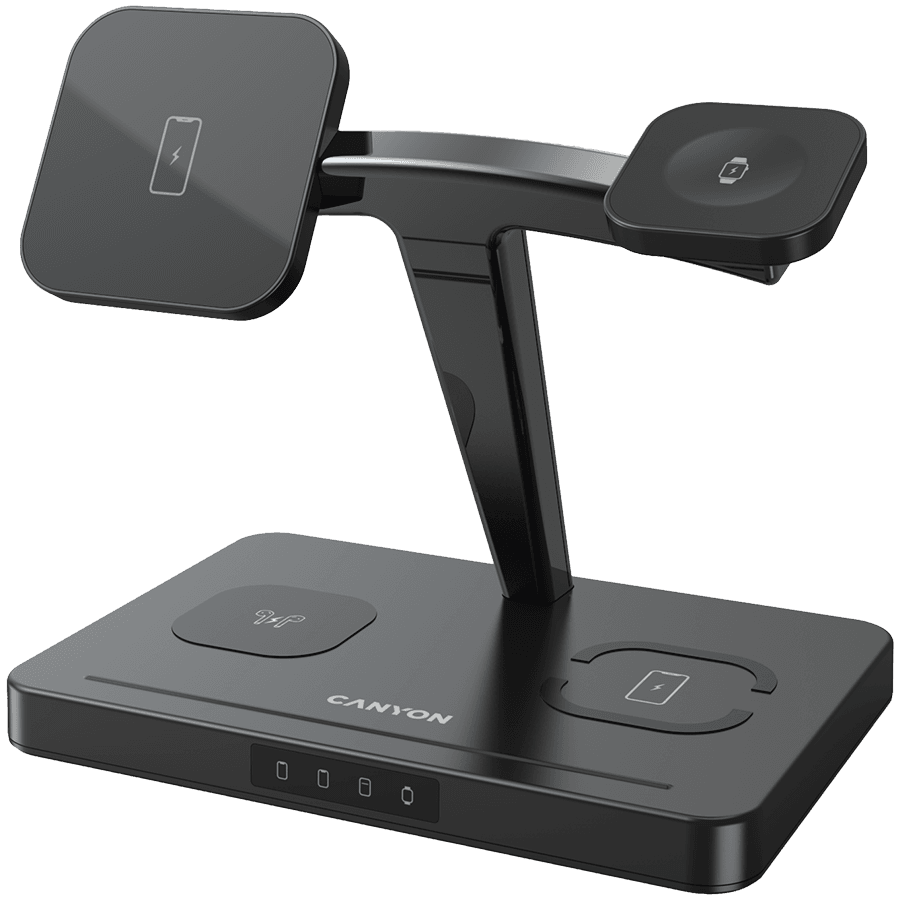 CANYON wireless charger WS-404 15W 4in1 Black