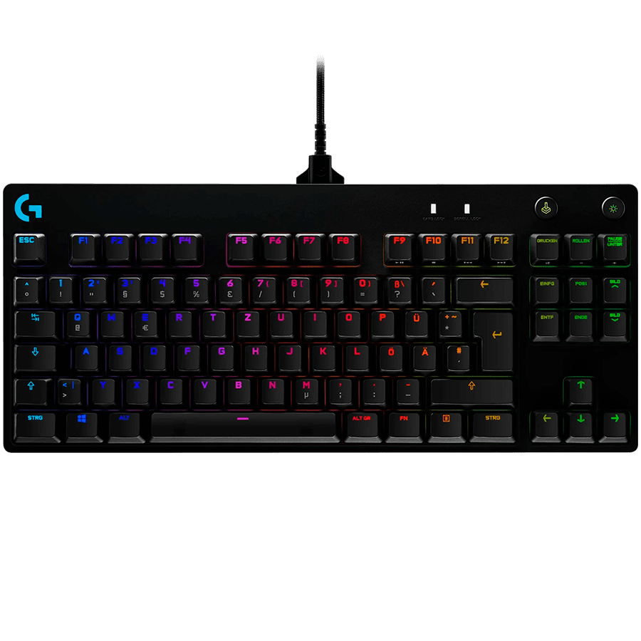 LOGITECH G PRO TKL Corded Mechanical Gaming Keyboard - BLACK - US INT'L - USB - CLICKY