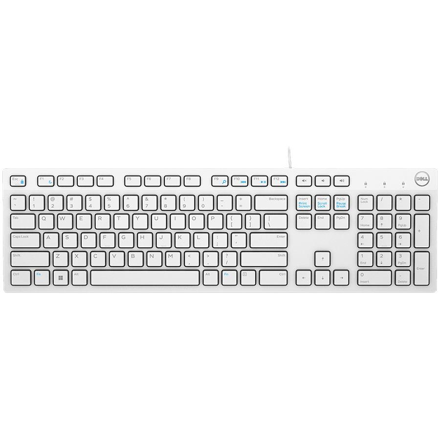 Dell Keyboard KB216, White UK (QWERTY), HR press