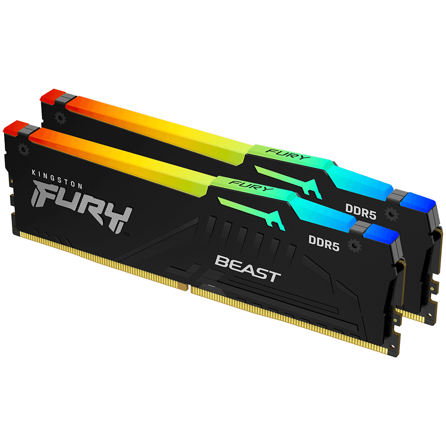 Kingston DRAM 32GB 5600MT/s DDR5 CL36 DIMM (Kit of 2) FURY Beast RGB EXPO