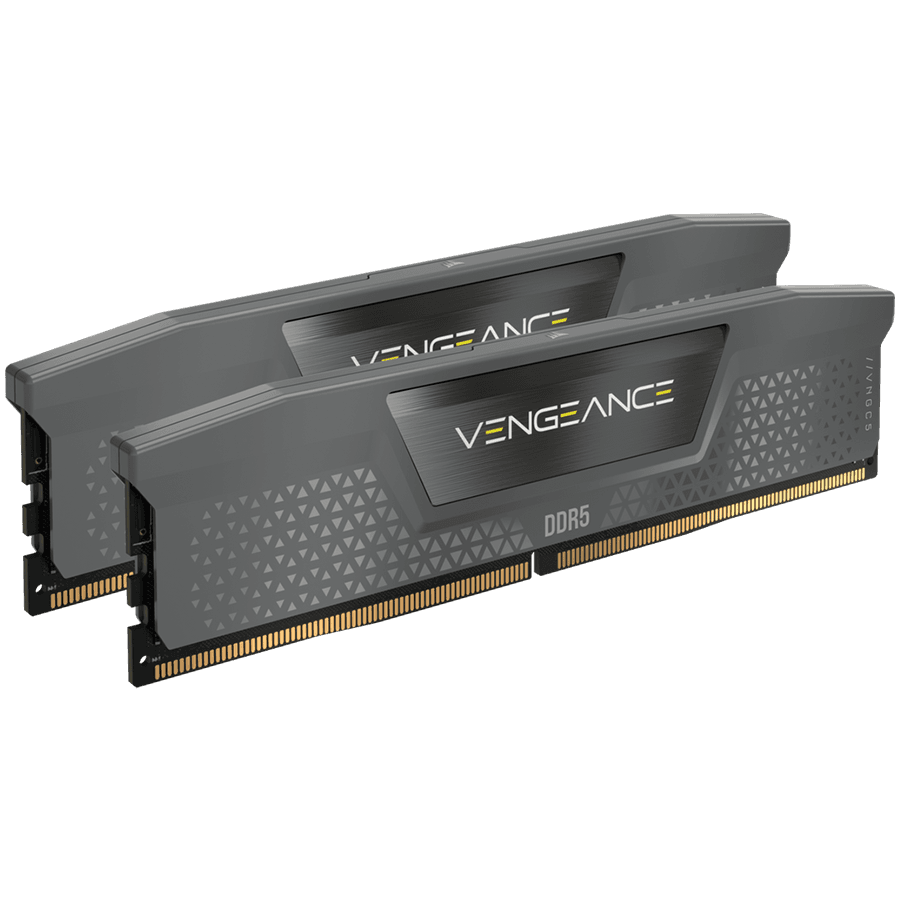 CORSAIR DDR5, 5600MT/s 32GB 2x16GB DIMM, 36-36-36-76, Std PMIC, AMD EXPO, VENGEANCE DDR5 Cool Grey Heatspreader, Black PCB, 1.25V