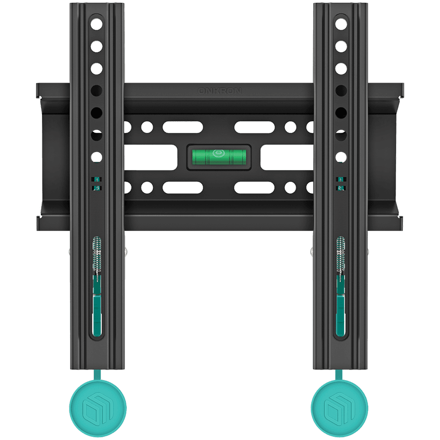 ONKRON Fixed TV Wall Mount for 17 to 43-inch Flat Panel TVs Digital Panels 30 kg, Black