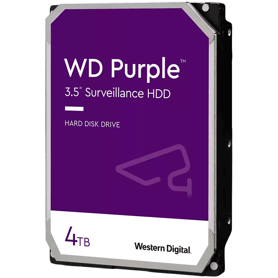 HDD Video Surveillance WD Purple 4TB CMR, 3.5'', 256MB, SATA 6Gbps, TBW: 180