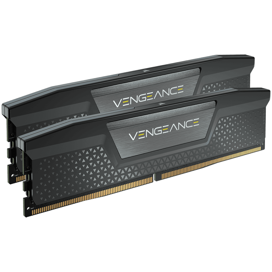CORSAIR DDR5, 5200MT/s 48GB 2x24GB DIMM, 38-38-38-84, XMP 3.0, VENGEANCE DDR5 Black Heatspreader, 1.25V
