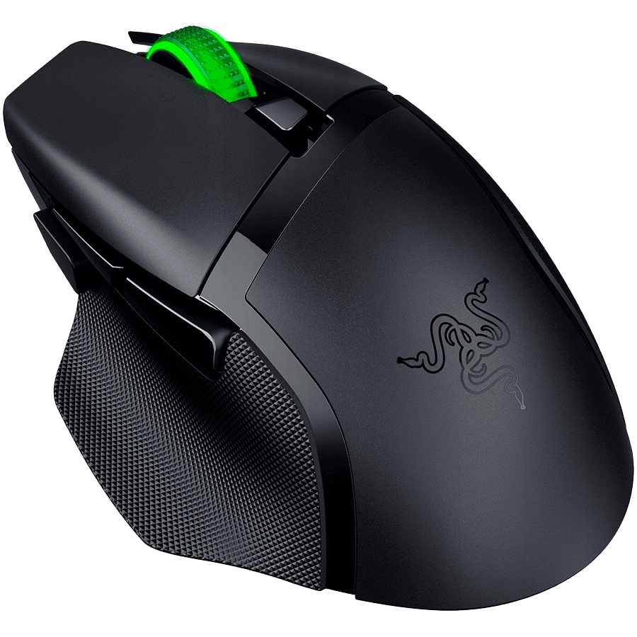 Razer Basilisk V3 X HyperSpeed, wireless gaming mouse with Bluetooth connection, Razer Chroma RGB, Razer 5G Advanced 18K DPI Optical Sensor, 18000 DPI, Mechanical Mouse Switches Gen-2, 100% PTFE feet, 110 g