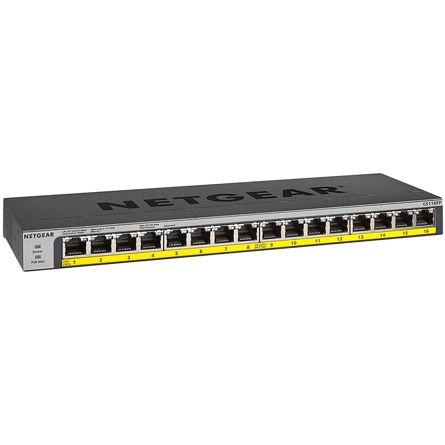 16PT POE/POE+GIGABIT UNMANAGED SWCH
