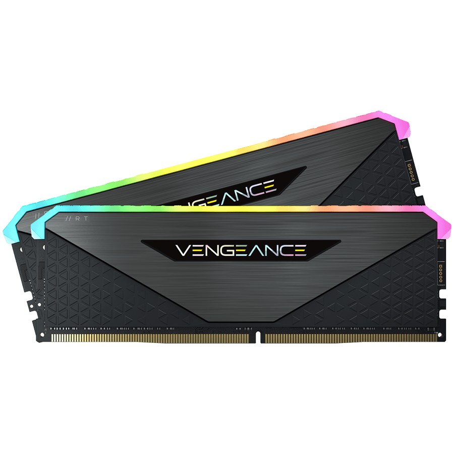 CORSAIR DDR5, 6000MT/s 64GB 2x32GB DIMM, 30-36-36-76, Std PMIC, AMD EXPO, VENGEANCE RGB DDR5 Black Heatspreader, RGB LED, 1.4V