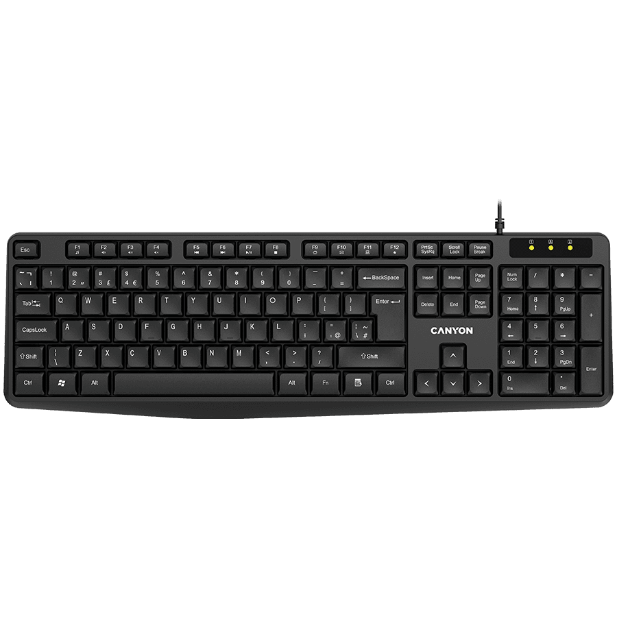 CANYON keyboard KB-1 EN/AD Wired Black