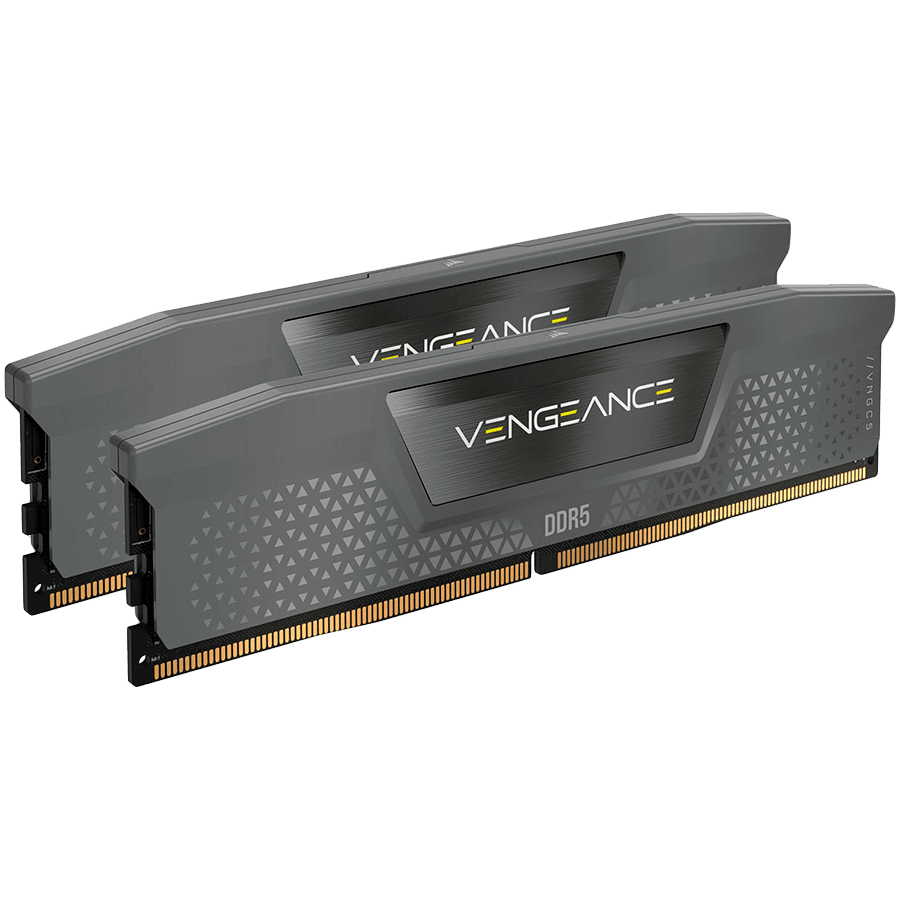 CORSAIR DDR5, 5600MT/s 32GB 2x16GB DIMM, 40-40-40-77, Std PMIC, XMP 3.0, VENGEANCE DDR5 Black Heatspreader, Black PCB, 1.25V
