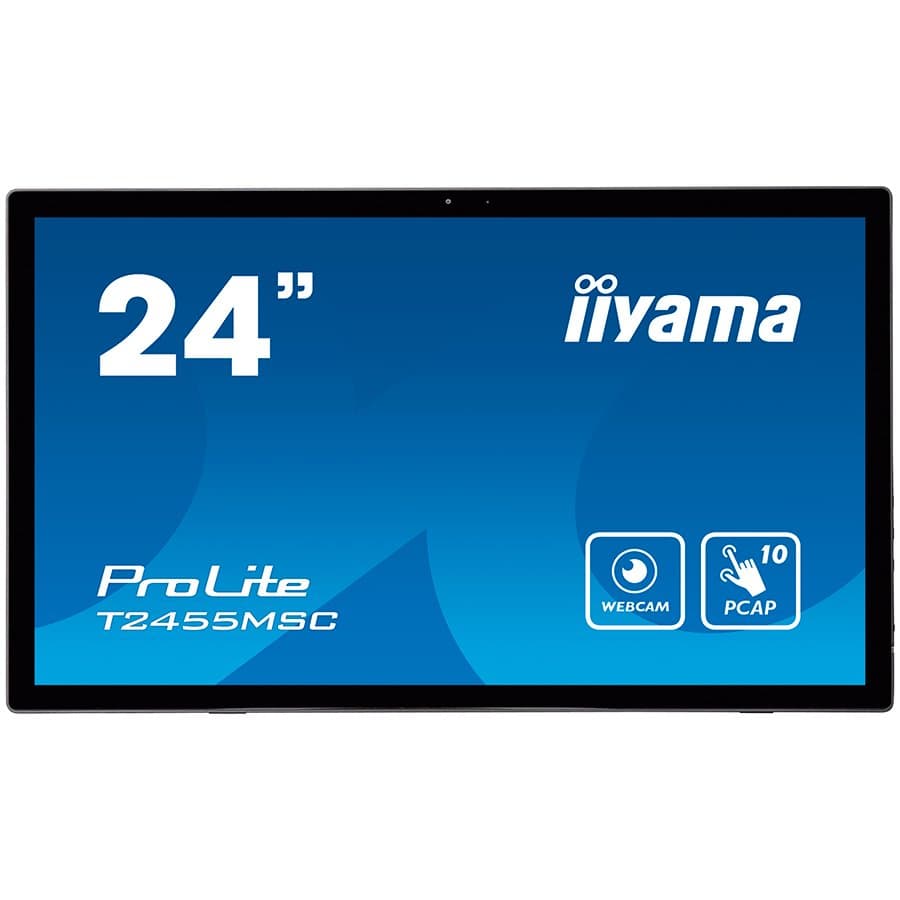 IIYAMA Monitor LED T2455MSC-B1 24” multi-touch IPS 1920x1080 16:9 400cd 1000:1 5ms projective capacitive touch HDMI DP USB