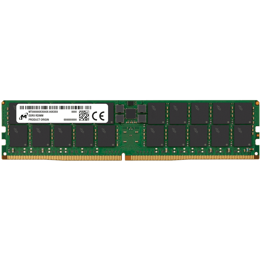 Micron DDR5 RDIMM 64GB 2Rx4 4800 CL40 (16Gbit) (Single Pack)