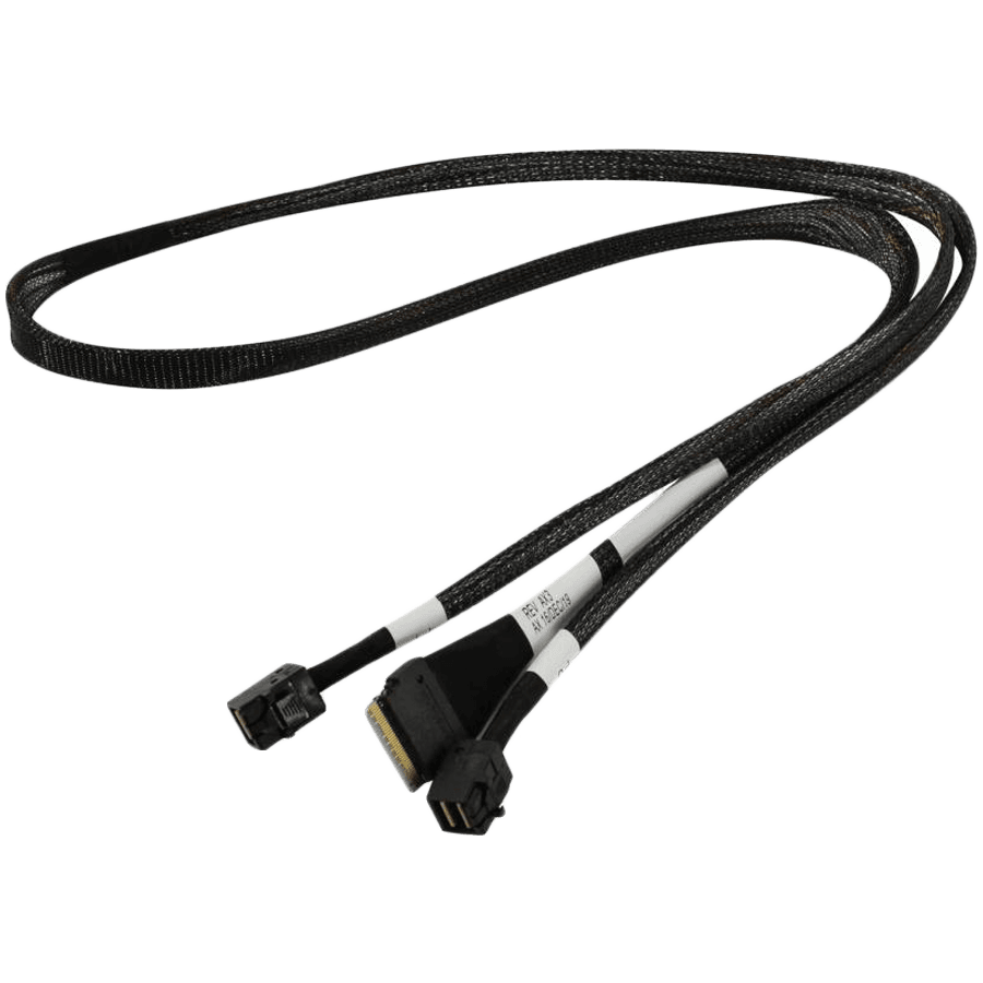 Broadcom LSI internal U.3 cable 1.0 m SlimLine x8 (SFF-8654) to 2x Mini-SAS HD (SFF-8643) black