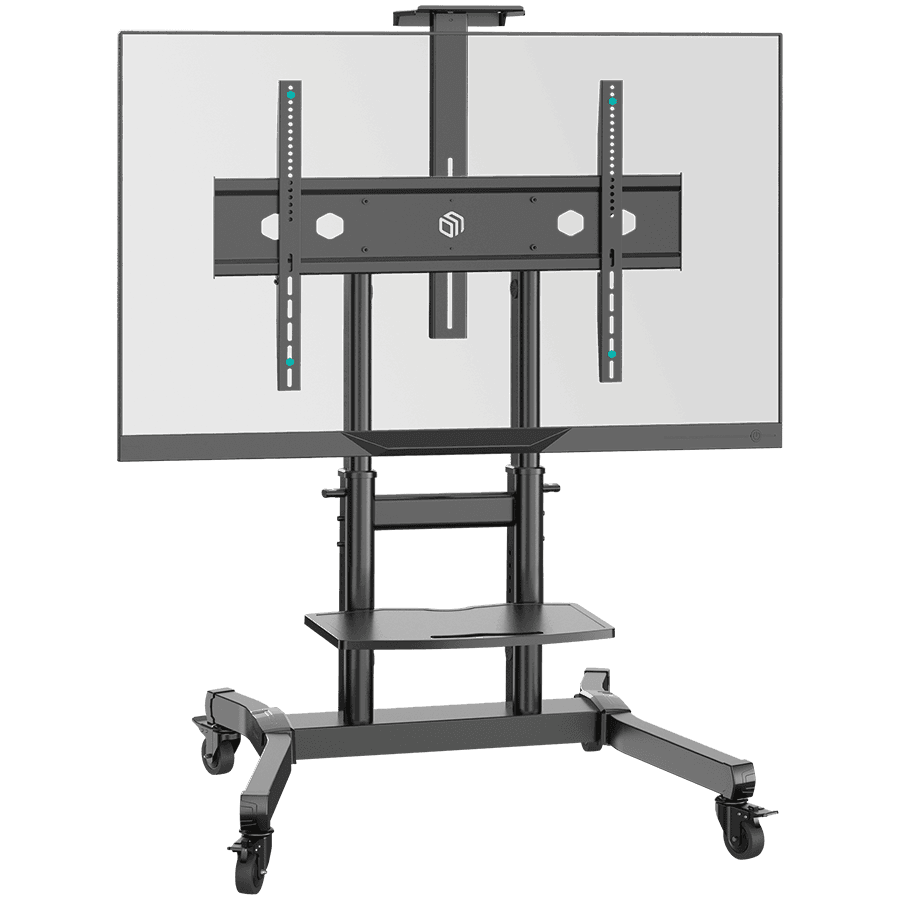 ONKRON Mobile TV Stand Rolling TV Cart for 50"-90" Screens up to 90 kg, Black