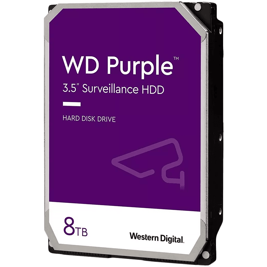 HDD Video Surveillance WD Purple 8TB CMR, 3.5'', 256MB, 5640 RPM, SATA, TBW: 180