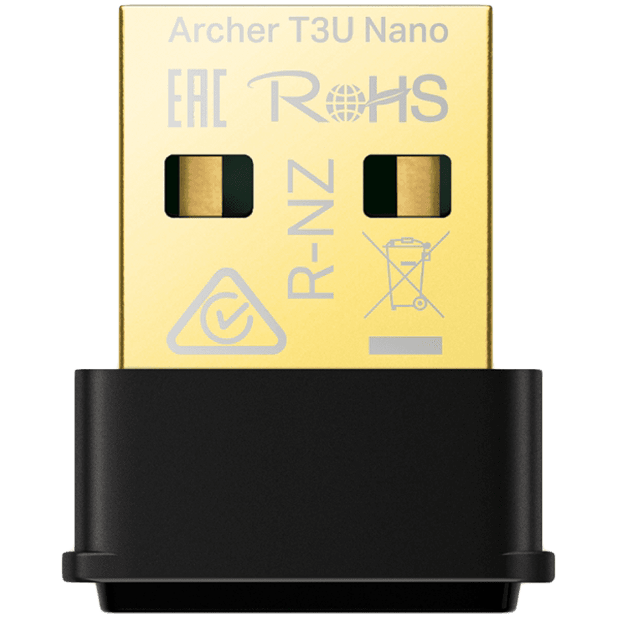 AC1300 Nano Dual Band Wi-Fi USB AdapterSPEED: 867 Mbps at 5 GHz + 400 Mbps at 2.4 GHzSPEC: USB 2.0FEATURE: MU-MIMO