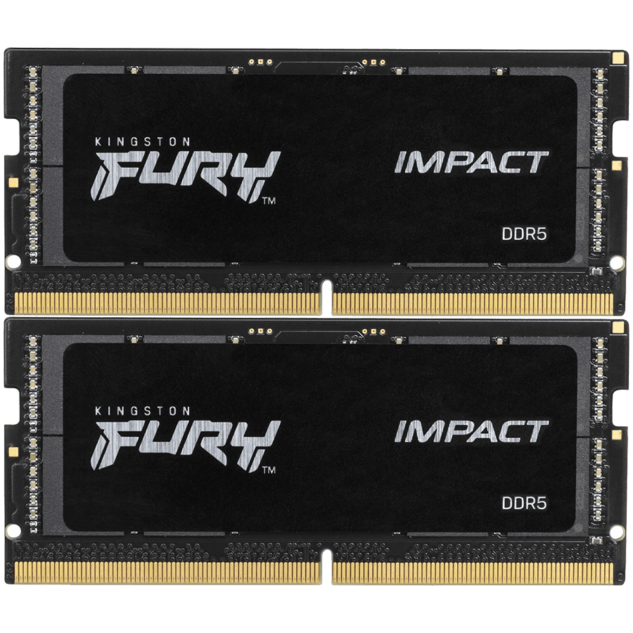 Kingston DRAM 32GB 6400MT/s DDR5 CL38 SODIMM (Kit of 2) FURY Impact XMP