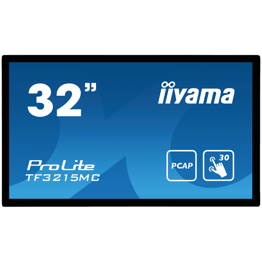 IIYAMA Monitor LED TF3215MC-B2 Open Frame PCAP 30 point touch 31.5" AMVA 1920x1080 16:98 500cd 3000:1 8ms projective capacitive landscape, portrait