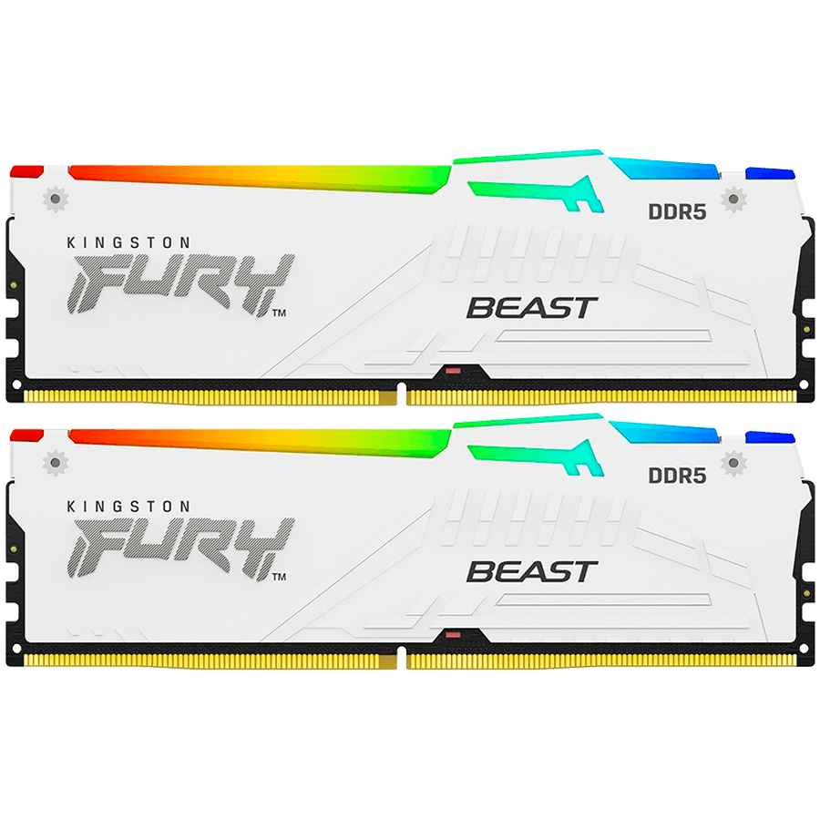 Kingston 32GB 5600MT/s DDR5 CL36 DIMM (Kit of 2) FURY Beast White RGB EXPO