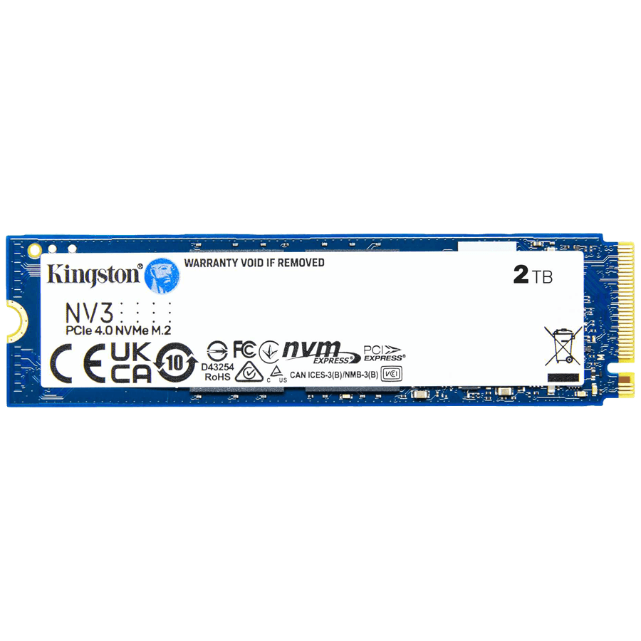 Kingston 2TB NV3 SSD M.2 2280 PCIe 4.0 NVMe, Read: 6,000/ Write: 5,000MB/s