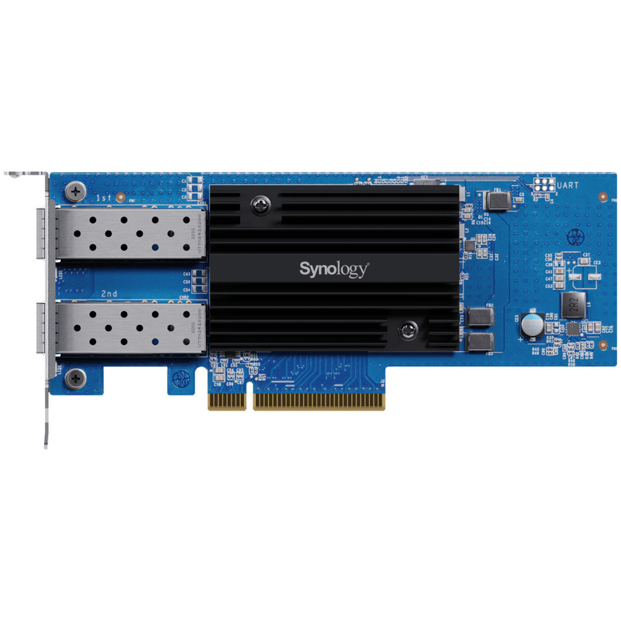 Dual-port 25GbE SFP28 add-in card for Synology systems