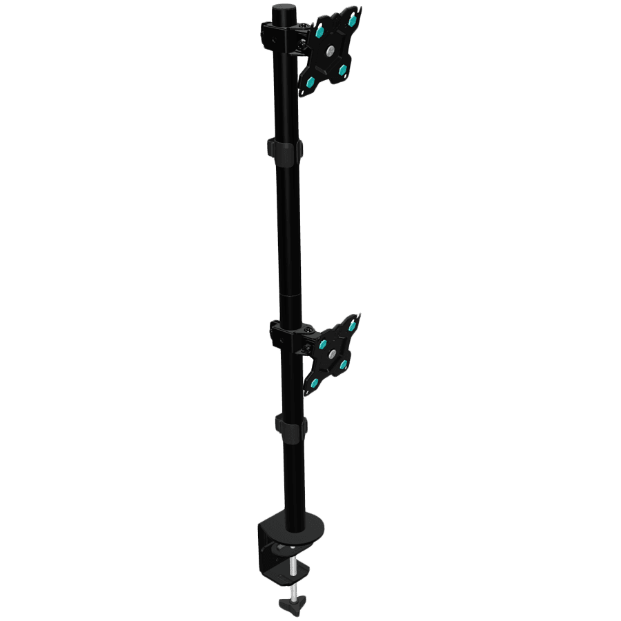 ONKRON Desk Mount for Two Monitors 13 - 34" up to 8 kg, Tilt-Swivel, with Rotation, Black