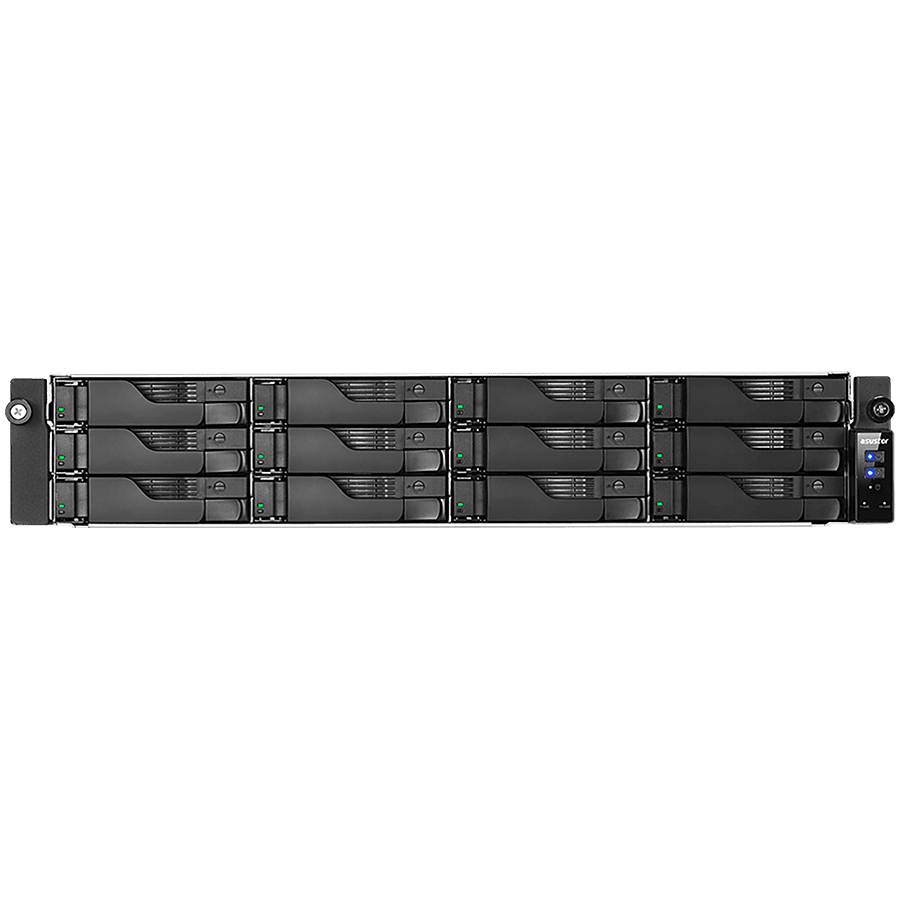 ASUSTOR NAS AS6512RD/RAIL KIT Lockerstor12RD 12x 3.5" - 2x 1Gbe + 2x 2.5Gbe Atom QuadCore C3538 2.1GHz 8GB dual PSU rackmount