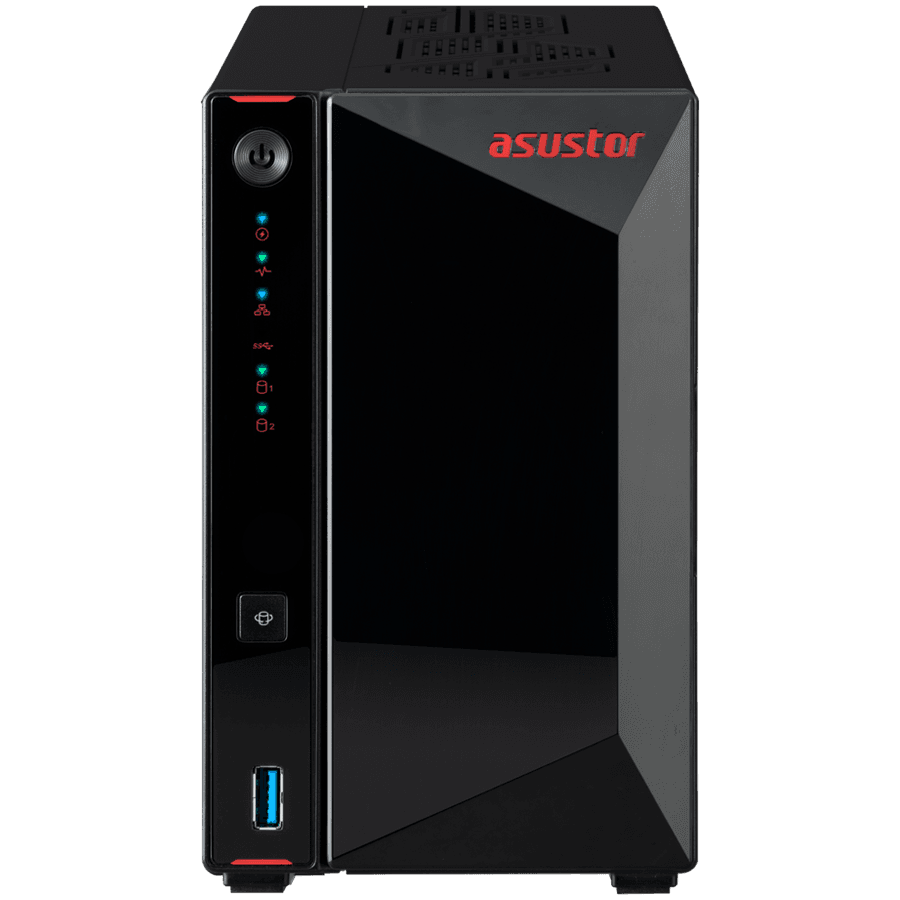 ASUSTOR NAS AS5402T  2x 3.5" 2x M.2 cache 2x 2.5Gbe Celeron QuadCore N5105 2.9GHz 4GB single PSU desktop