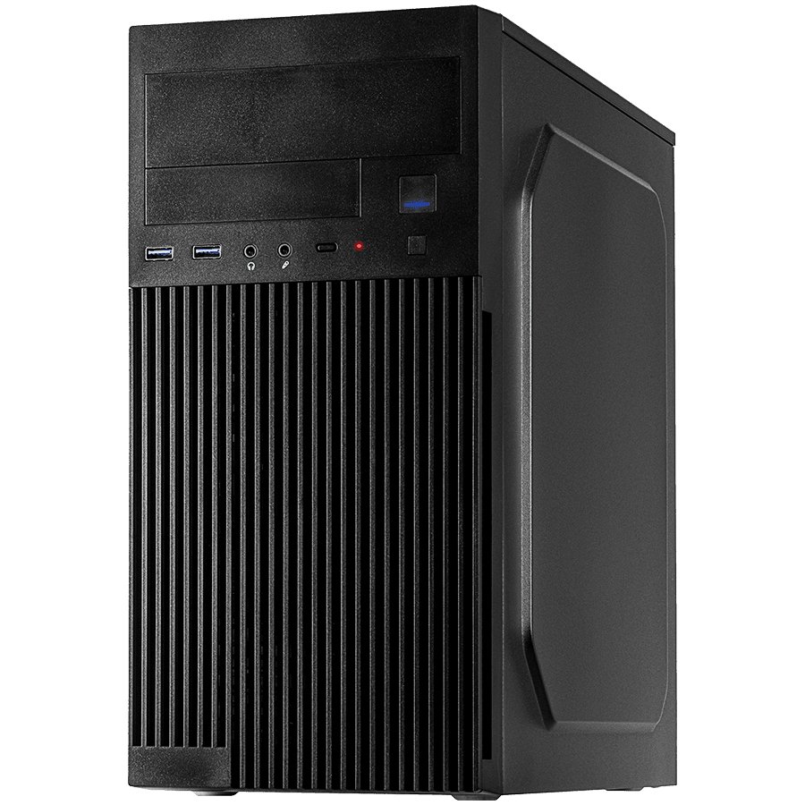 Inter-Tech PC Chassis IT-6521 Straight, mATX, 1x 5.25" external, 2x 3.5" int. & ext., 3x 2.5 internal, 2x USB 3.0, mATX MB, ATX PSU, 170 x 355 x 354mm (WxDxH), Dark Gray